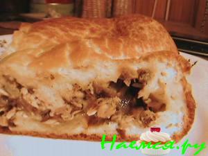 Рыбный пирог-запеканка (из консервы)