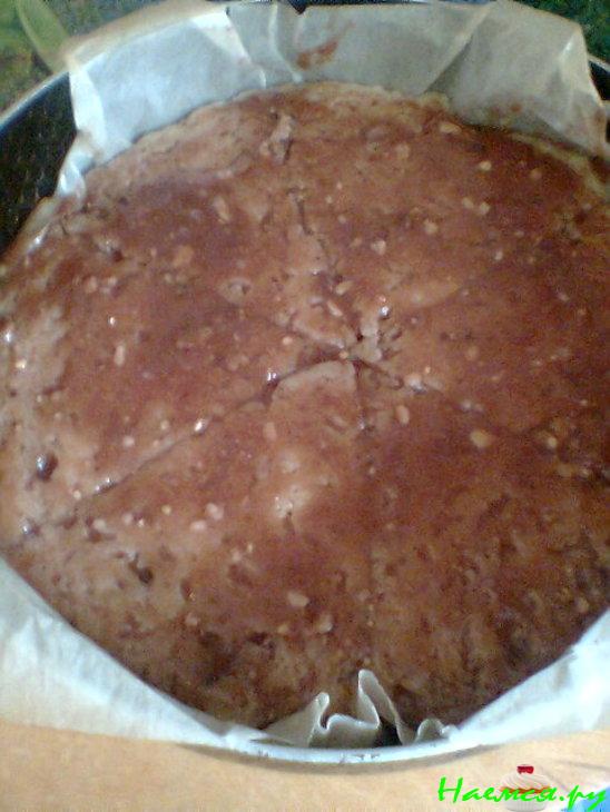 Манный пирог карамельно-шоколадный