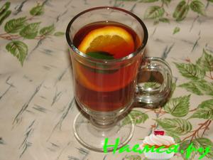 Чай с апельсином и мятой