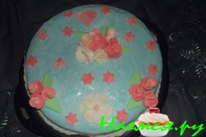 Торт миндально-кокосовый "С днём рождения!"