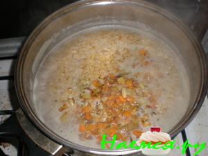 Суп из очищенной чечевицы