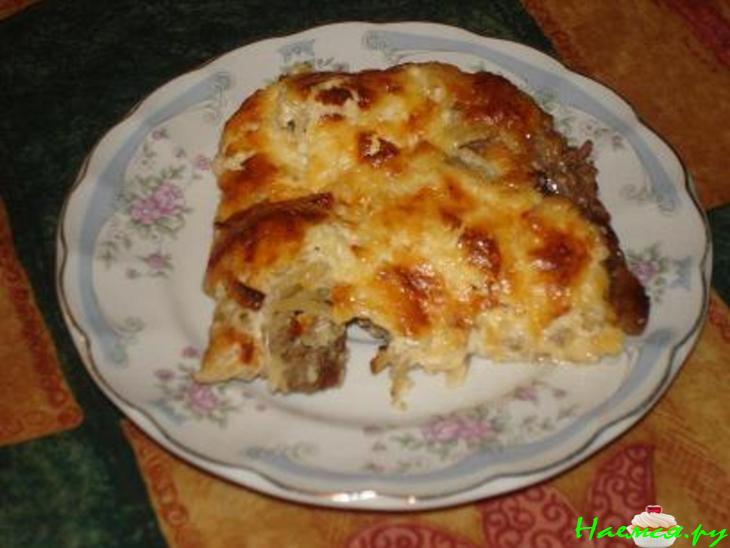 Мяско под яблочной шубой