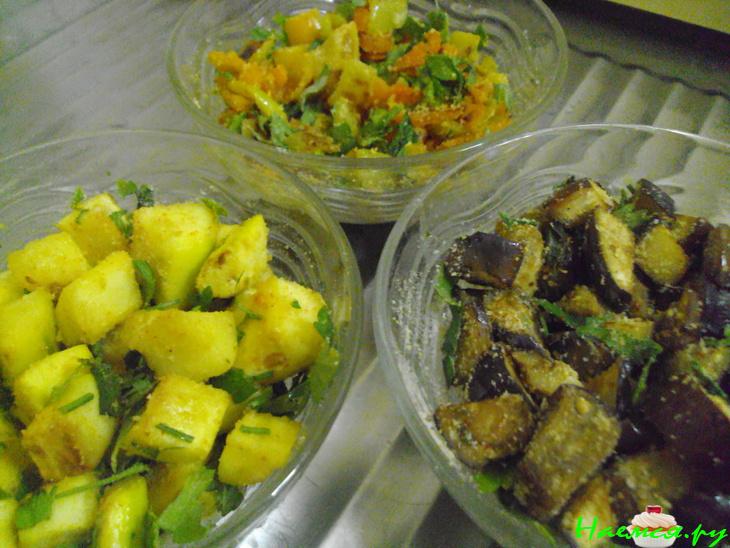 Овощные башенки