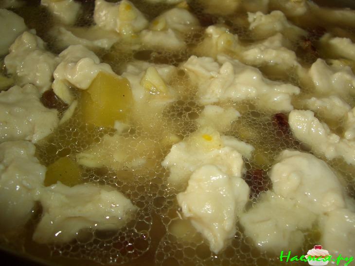 Свинина с фасолью и галушками Свинина с фасолью и галушками