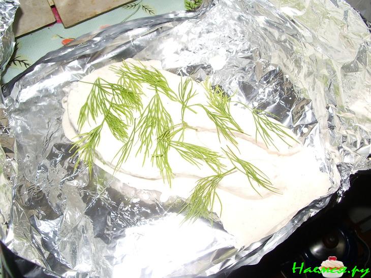 Стейк форели в фольге