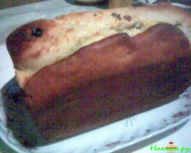 Дрожжевой рулет-пирог с творожной прослойкой