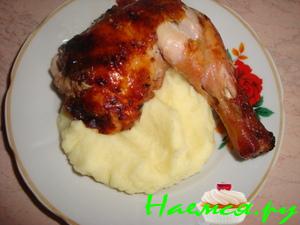 Курица фаршированная ананасами (вариант) 