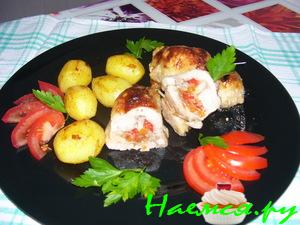 Рулетики куриные с морковью