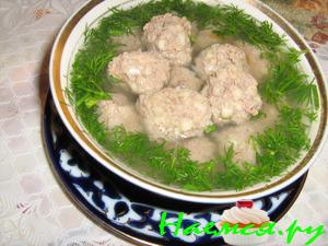 Необычные фрикадельки с бульоном