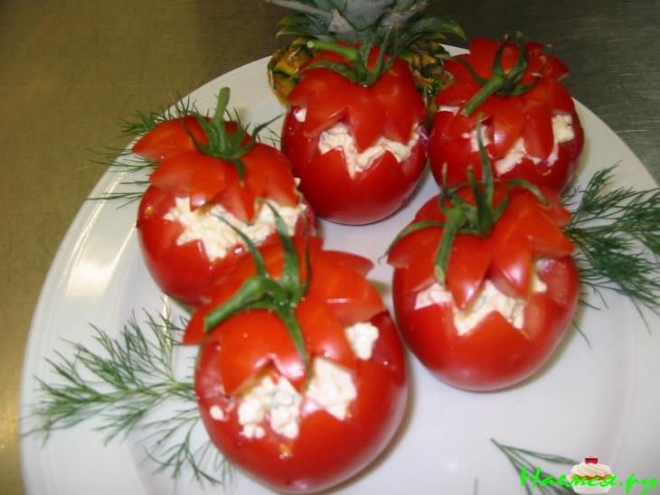 Фаршированные сыром помидоры