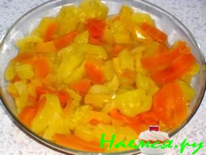 Соте из кабачков с имбирем (вариант для поста)