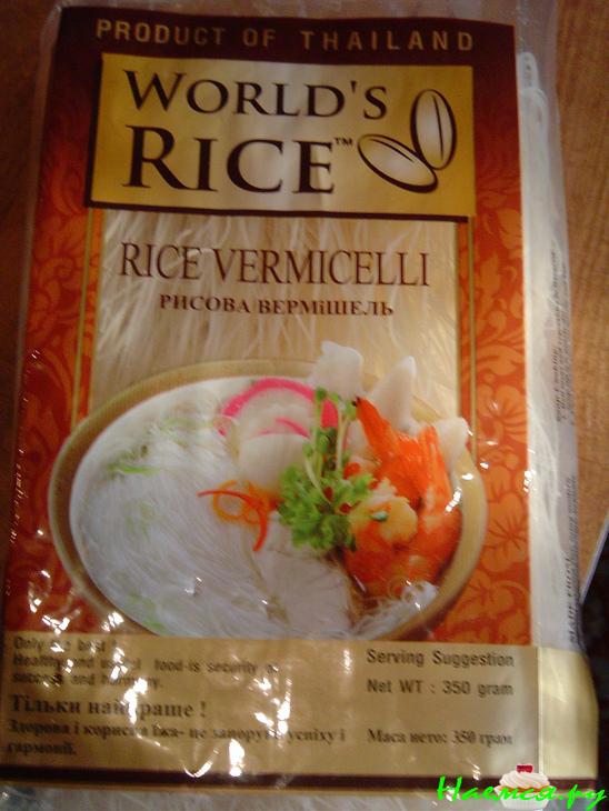 Гнезда из рисовой вермишели