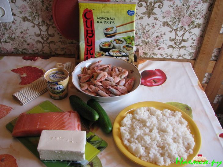 Роллы для ужина с друзьями