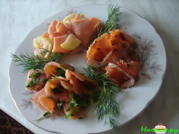 Подача красной рыбки домашнего посола Подача красной рыбки домашнего посола