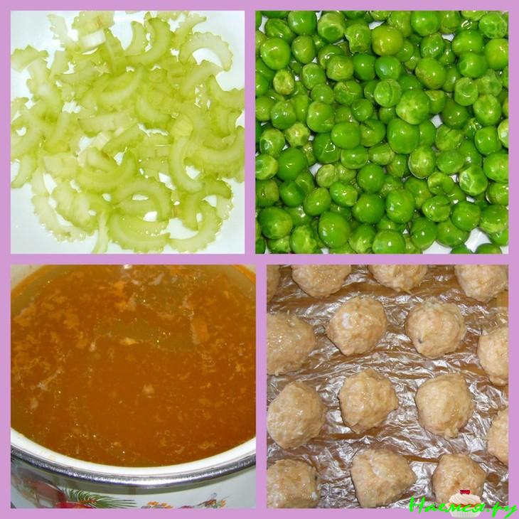 Суп рыбный с фрикадельками.. гороховый..