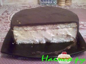 Торт бисквитный "Птичье молоко" домашний