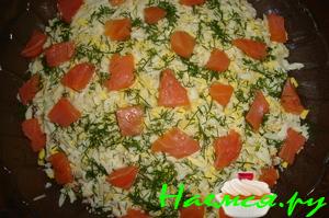 Салат "Самоцветы" с форелью Салат "Самоцветы" с форелью