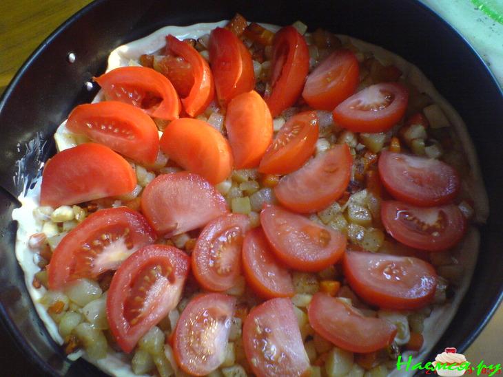 Слоёный пирог с овощами