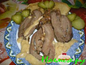 Сердце фаршированное с сулугуни