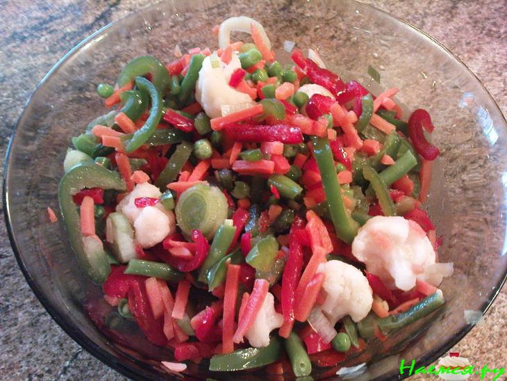 Овощи с кунжутом