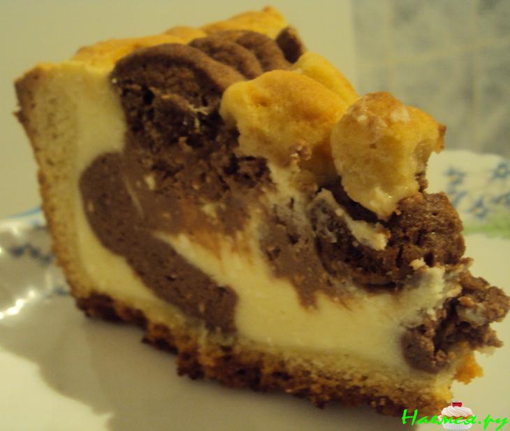 Творожный пирог с шоколадом