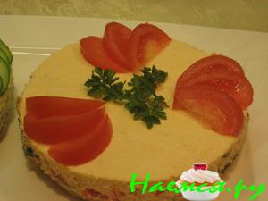 Сырный террин с помидорами