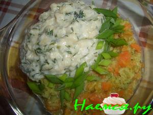 Рыба с соусом бешамель