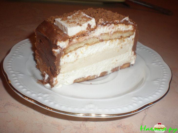Торт-пирожное из печенья и пастилы 