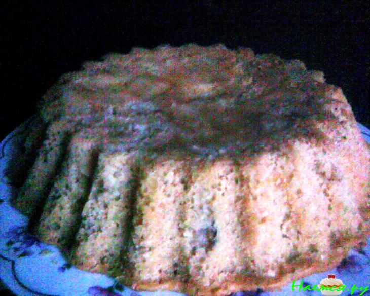 Необычный дрожжевой пирог-перевертыш (постный) с яблоками