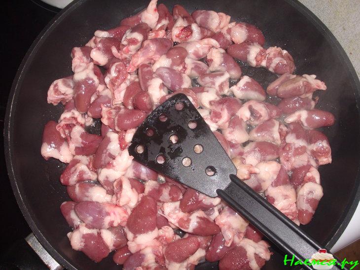 Куриные сердечки с ананасами Куриные сердечки с ананасами