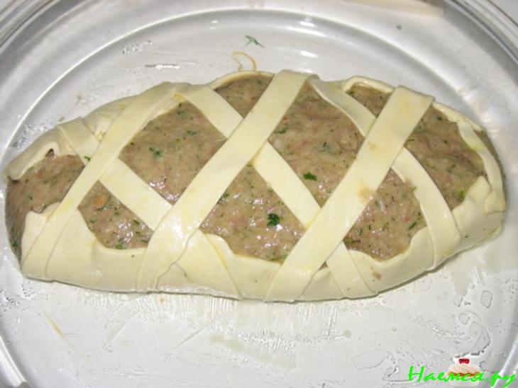 "Котлеты в слоёной плетенке"