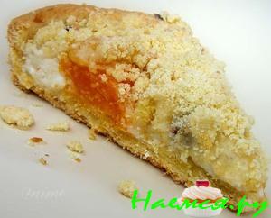 Творожный пирог с абрикосами