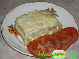 Слоеный пирог с рыбой