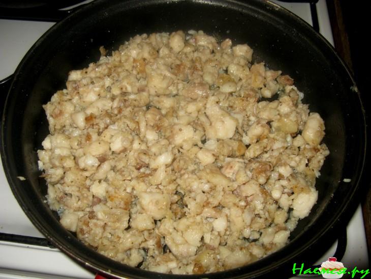 Запеканка из рыбы и грибов