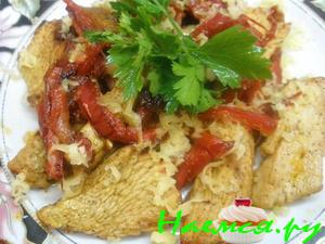 Индейка с перцем и сыром Индейка с перцем и сыром