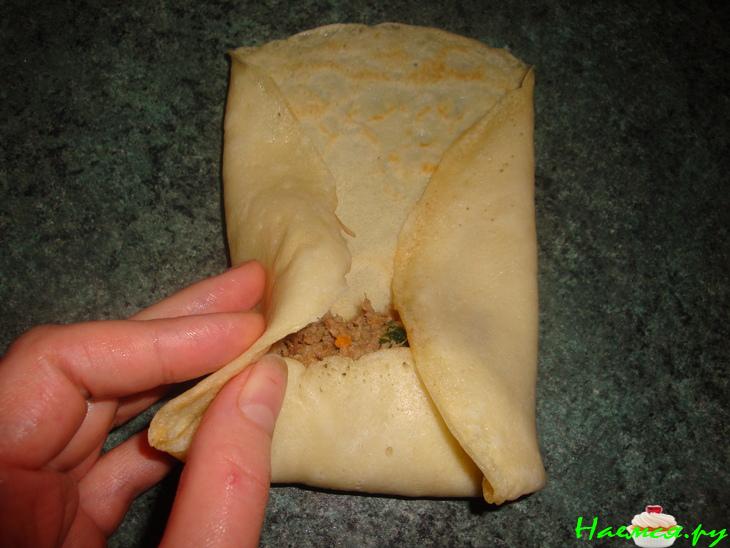 Хрустящие блинчики с мясом