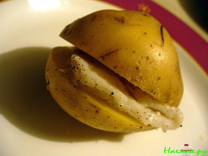 Картошечка с салом и чесноком в фольге