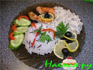 Форель под соусом дор-блю