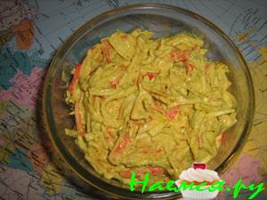 Салат из крабовых палочек с огурцом