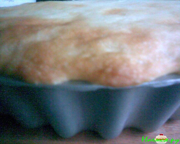 Необычный дрожжевой пирог-перевертыш (постный) с яблоками