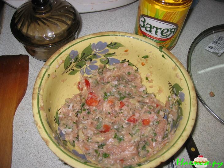 Куриные котлеты с овощами "Дебют"