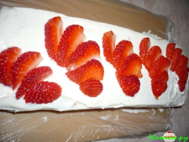 Тортик «Клубничная полоска»