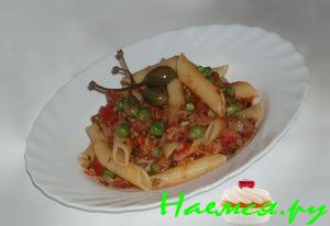 Пенне "Фабиано" (с горошком и тунцом)