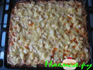 Пицца на очень тонком тесте (возможно вариант)