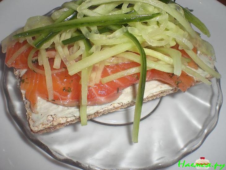 Бутерброд с лососем