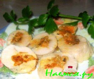 Куриные рулетики отварные