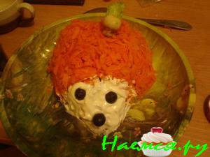 Салат грибной "Ёжик"