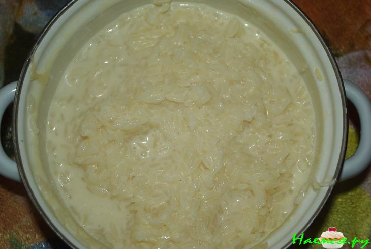 Сладкий рисовый пирог с творогом