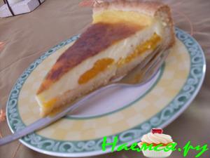 Пирог с пуддингом и мандаринами