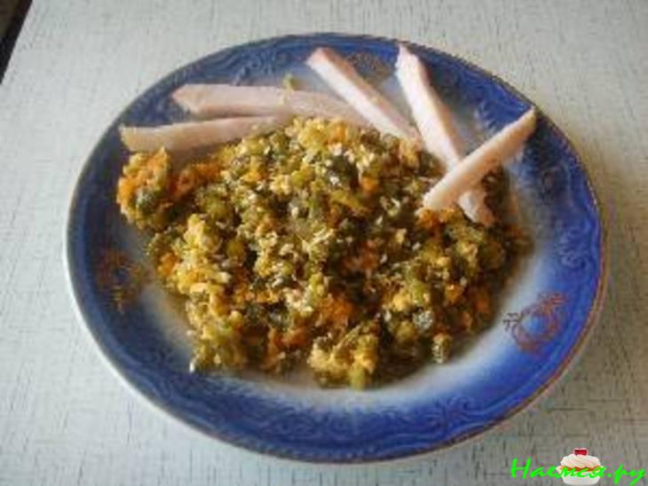 Гарнир из чесночных стрелочек Гарнир из чесночных стрелочек